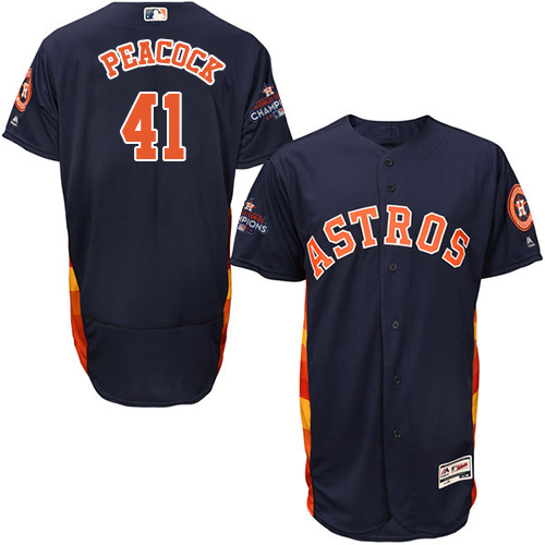 Astros #41 Brad Peacock Navy Blue Flexbase Authentic Collection 2017 World Series Champions Stitched MLB Jersey Astros #41 Brad Peacock Navy Blue Flexbase Authentic Collection 2017 World Series Champions Stitched MLB Jersey