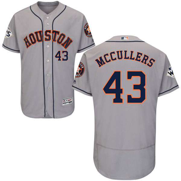 Astros #43 Lance McCullers Grey Flexbase Authentic Collection 2017 World Series Bound Stitched MLB Jersey