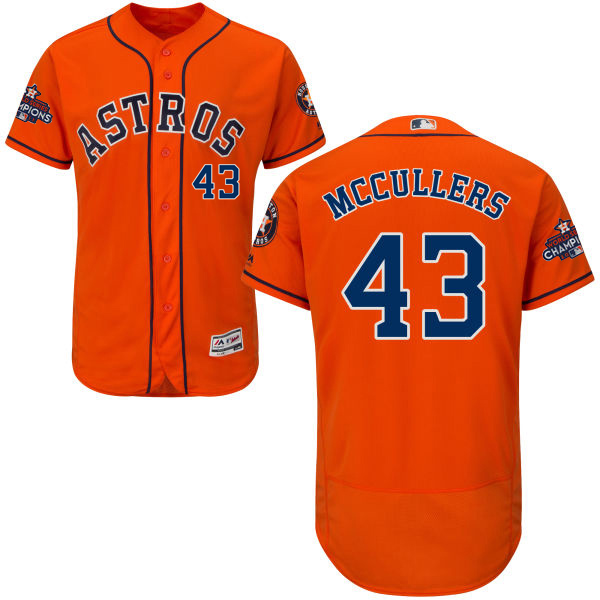Astros #43 Lance McCullers Orange Flexbase Authentic Collection 2017 World Series Champions Stitched MLB Jersey Astros #43 Lance McCullers Orange Flexbase Authentic Collection 2017 World Series Champions Stitched MLB Jersey