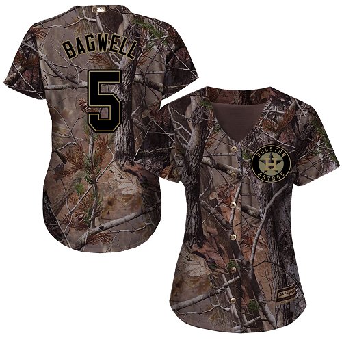 Astros #5 Jeff Bagwell Camo Realtree Collection Cool Base Women's Stitched Baseball Jersey Astros #5 Jeff Bagwell Camo Realtree Collection Cool Base Women's Stitched Baseball Jersey