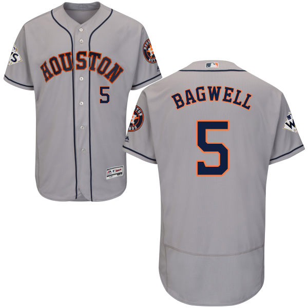 Astros #5 Jeff Bagwell Grey Flexbase Authentic Collection 2017 World Series Bound Stitched MLB Jersey