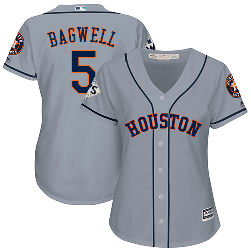 Astros #5 Jeff Bagwell Grey Road 2017 World Series Bound Women's Stitched MLB Jersey Astros #5 Jeff Bagwell Grey Road 2017 World Series Bound Women's Stitched MLB Jersey