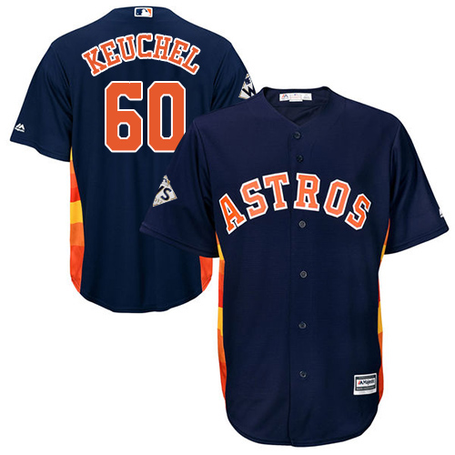 Astros #60 Dallas Keuchel Navy Blue Cool Base 2017 World Series Bound Stitched Youth MLB Jersey Astros #60 Dallas Keuchel Navy Blue Cool Base 2017 World Series Bound Stitched Youth MLB Jersey