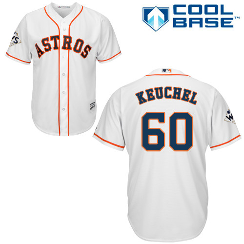 Astros #60 Dallas Keuchel White Cool Base 2017 World Series Bound Stitched Youth MLB Jersey Astros #60 Dallas Keuchel White Cool Base 2017 World Series Bound Stitched Youth MLB Jersey