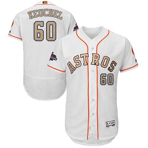 Astros #60 Dallas Keuchel White FlexBase Authentic 2018 Gold Program Cool Base Stitched MLB Jersey Astros #60 Dallas Keuchel White FlexBase Authentic 2018 Gold Program Cool Base Stitched MLB Jersey
