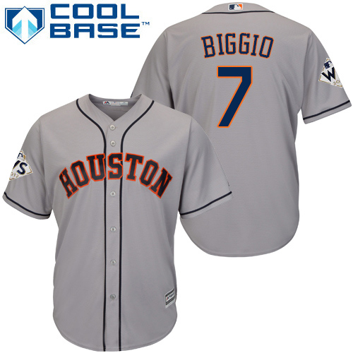 Astros #7 Craig Biggio Grey New Cool Base 2017 World Series Bound Stitched MLB Jersey