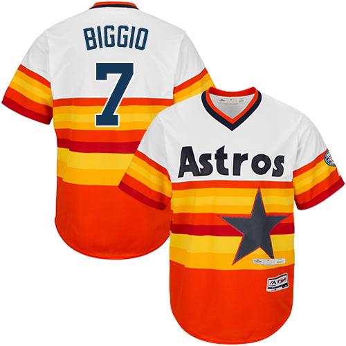 Astros #7 Craig Biggio White Orange Cooperstown Stitched Youth MLB Jersey Astros #7 Craig Biggio White Orange Cooperstown Stitched Youth MLB Jersey