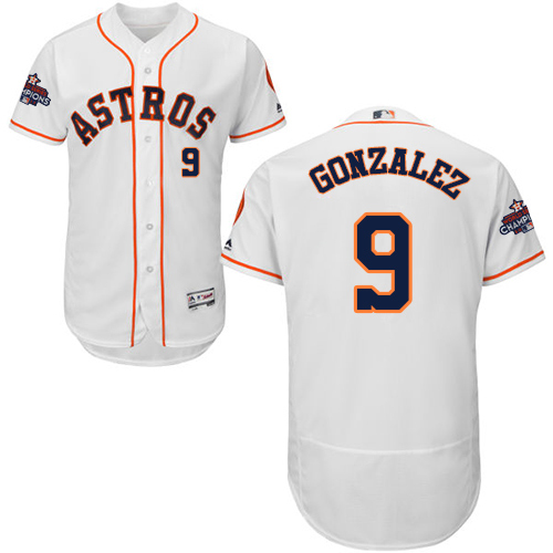 Astros #9 Marwin Gonzalez White Flexbase Authentic Collection 2017 World Series Champions Stitched MLB Jersey Astros #9 Marwin Gonzalez White Flexbase Authentic Collection 2017 World Series Champions Stitched MLB Jersey