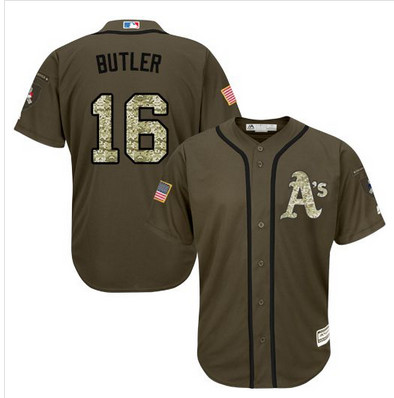 Athletics #16 Billy Butler Green Salute to Service Stitched MLB Jersey Athletics #16 Billy Butler Green Salute to Service Stitched MLB Jersey
