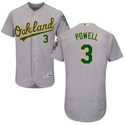 Athletics #3 Boog Powell Grey Flexbase Authentic Collection Stitched Baseball Jersey Athletics #3 Boog Powell Grey Flexbase Authentic Collection Stitched Baseball Jersey