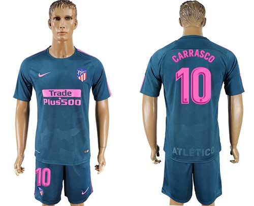 Atletico Madrid #10 Carrasco Sec Away Soccer Club Jersey Atletico Madrid #10 Carrasco Sec Away Soccer Club Jersey