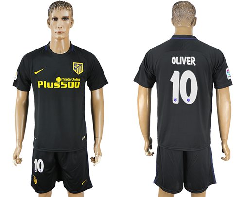 Atletico Madrid #10 Oliver Away Soccer Club Jersey Atletico Madrid #10 Oliver Away Soccer Club Jersey