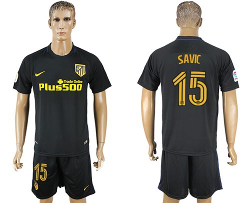 Atletico Madrid #15 Savic Away Soccer Club Jersey Atletico Madrid #15 Savic Away Soccer Club Jersey