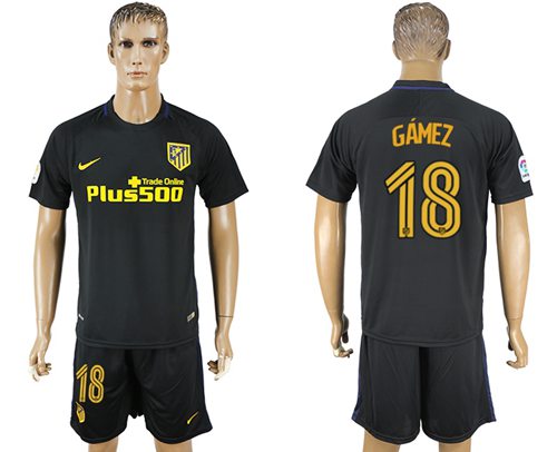 Atletico Madrid #18 Gamez Away Soccer Club Jersey Atletico Madrid #18 Gamez Away Soccer Club Jersey