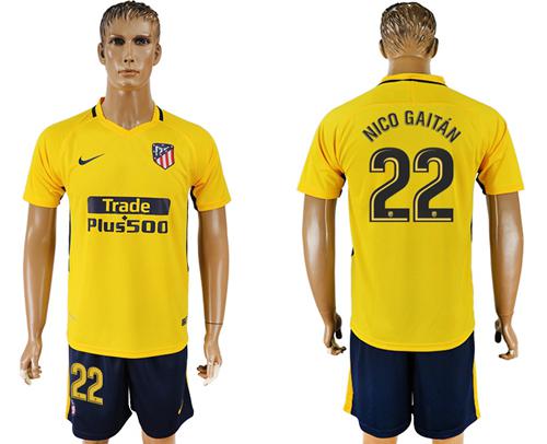 Atletico Madrid #22 Nico Gaitan Away Soccer Club Jersey Atletico Madrid #22 Nico Gaitan Away Soccer Club Jersey