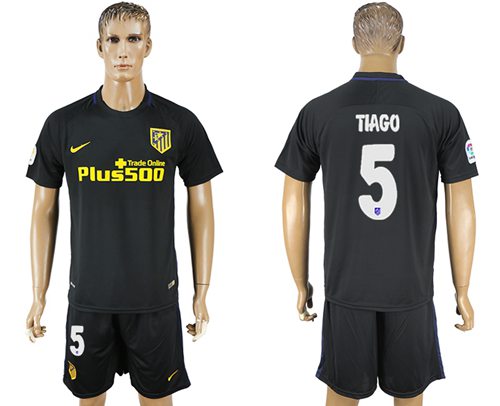Atletico Madrid #5 Tiago Away Soccer Club Jersey
