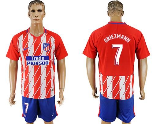 Atletico Madrid #7 Griezmann Home Soccer Club Jersey Atletico Madrid #7 Griezmann Home Soccer Club Jersey