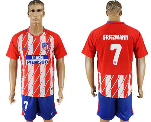 Atletico Madrid #7 Griezmann Home Soccer Club Jersey Atletico Madrid #7 Griezmann Home Soccer Club Jersey
