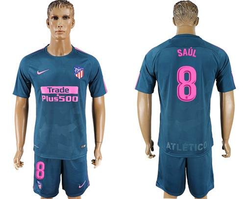 Atletico Madrid #8 Saul Sec Away Soccer Club Jersey Atletico Madrid #8 Saul Sec Away Soccer Club Jersey