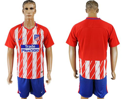 Atletico Madrid Blank Home Soccer Club Jersey Atletico Madrid Blank Home Soccer Club Jersey