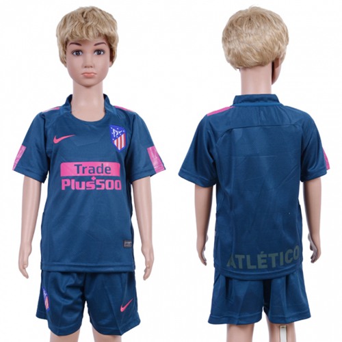 Atletico Madrid Blank Sec Away Kid Soccer Club Jersey Atletico Madrid Blank Sec Away Kid Soccer Club Jersey