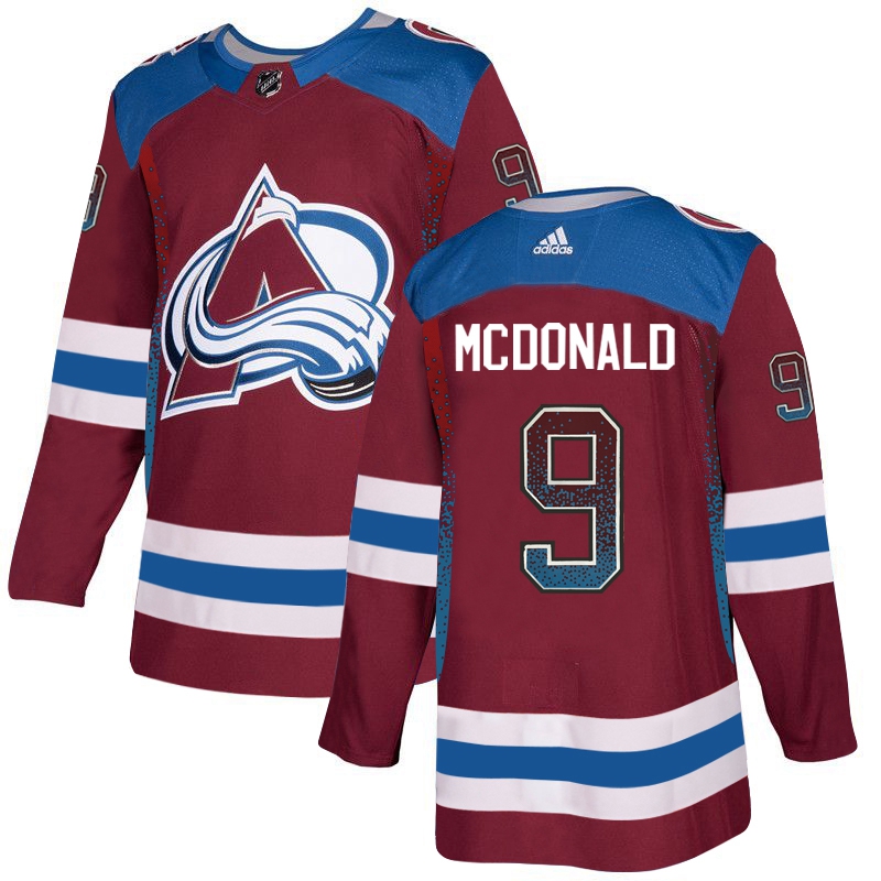 Avalanche 9 Lanny McDonald Red Drift Fashion Adidas Jersey Avalanche 9 Lanny McDonald Red Drift Fashion Adidas Jersey