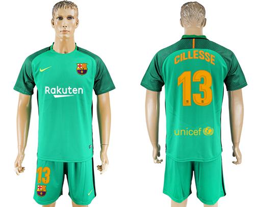 Barcelona #13 Cillesse Green Goalkeeper Soccer Club Jersey Barcelona #13 Cillesse Green Goalkeeper Soccer Club Jersey