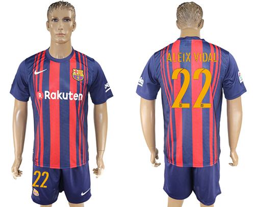 Barcelona #22 Aleix Vidal Home Soccer Club Jersey Barcelona #22 Aleix Vidal Home Soccer Club Jersey