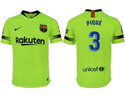 Barcelona #3 Pique Away Soccer Club Jersey Barcelona #3 Pique Away Soccer Club Jersey