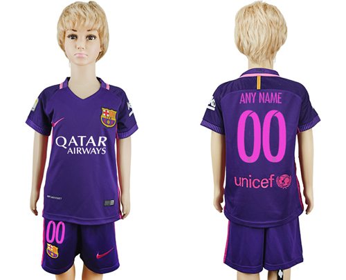 Barcelona Personalized Away Kid Soccer Club Jersey Barcelona Personalized Away Kid Soccer Club Jersey