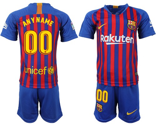 Barcelona Personalized Home Kid Soccer Club Jersey Barcelona Personalized Home Kid Soccer Club Jersey
