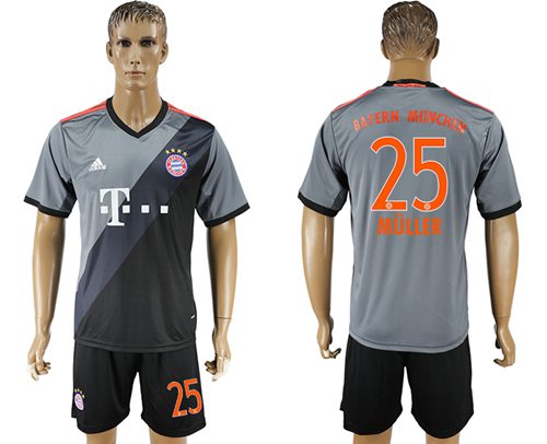 Bayern Munchen #25 Muller Away Soccer Club Jersey