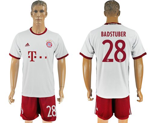 Bayern Munchen #28 Badstuber Sec Away Soccer Club Jersey Bayern Munchen #28 Badstuber Sec Away Soccer Club Jersey