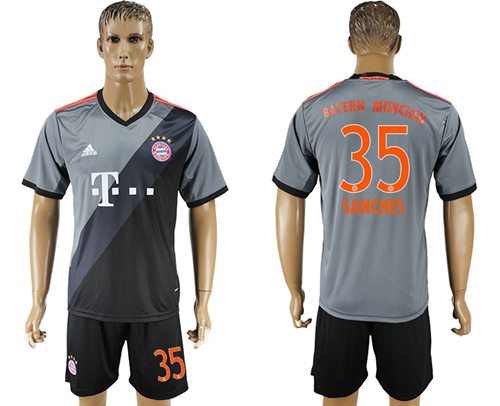 Bayern Munchen #35 Sanches Away Soccer Club Jersey Bayern Munchen #35 Sanches Away Soccer Club Jersey