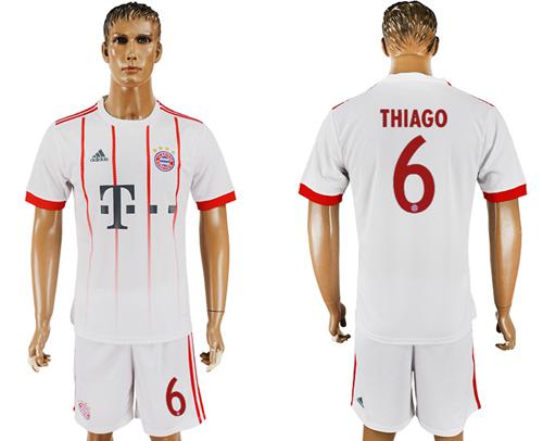 Bayern Munchen #6 Thiago Sec Away Soccer Club Jersey Bayern Munchen #6 Thiago Sec Away Soccer Club Jersey