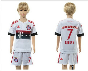 Bayern Munchen #7 Ribery Away Kid Soccer Club Jersey