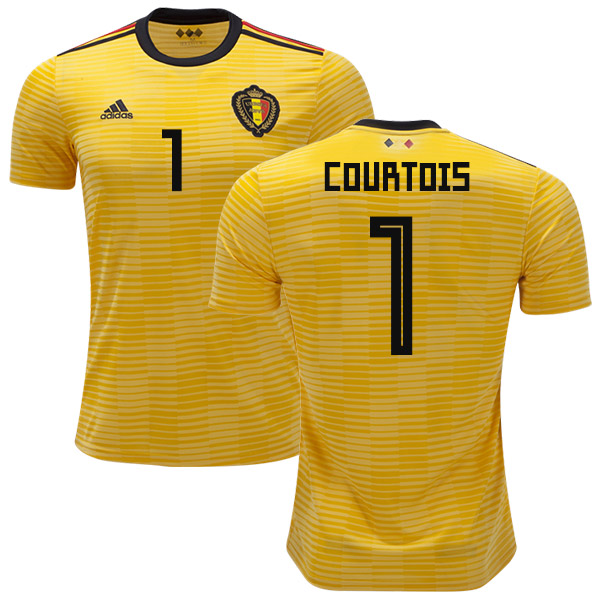 Belgium #1 Courtois Away Kid Soccer Country Jersey Belgium #1 Courtois Away Kid Soccer Country Jersey