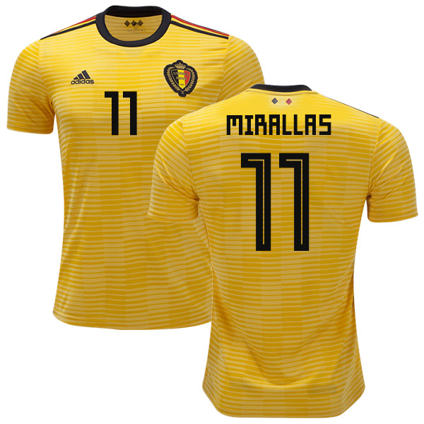 Belgium #11 Mirallas Away Kid Soccer Country Jersey Belgium #11 Mirallas Away Kid Soccer Country Jersey