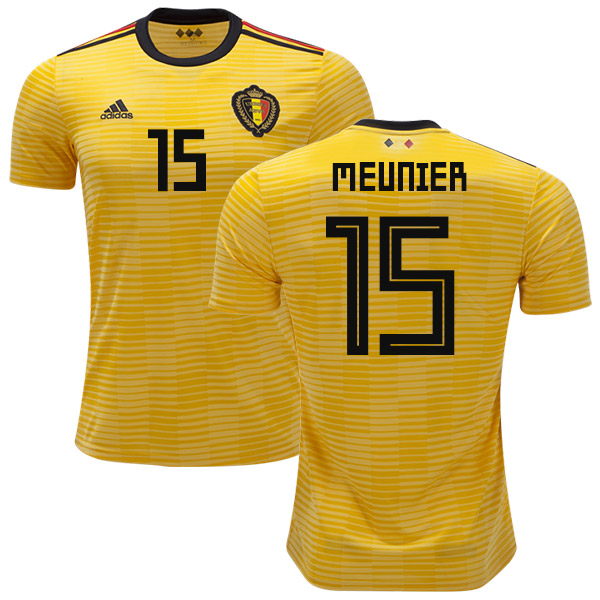 Belgium #15 Meunier Away Soccer Country Jersey Belgium #15 Meunier Away Soccer Country Jersey