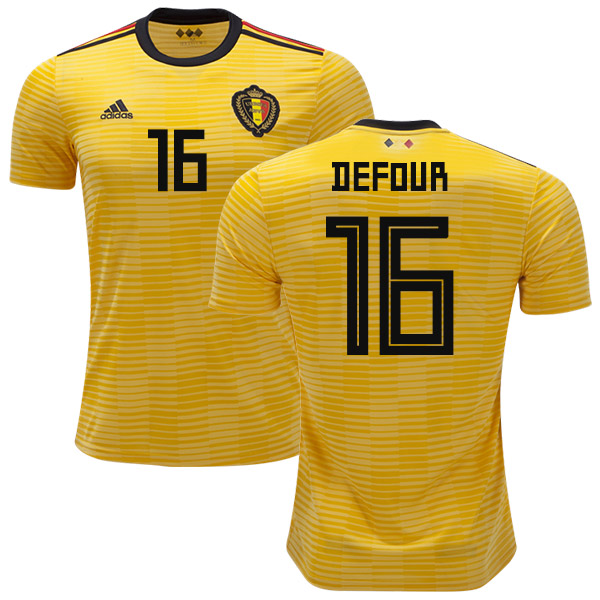 Belgium #16 Defour Away Soccer Country Jersey Belgium #16 Defour Away Soccer Country Jersey