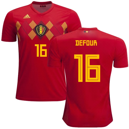 Belgium #16 Defour Red Home Soccer Country Jersey Belgium #16 Defour Red Home Soccer Country Jersey