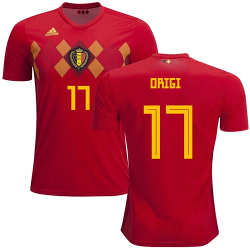 Belgium #17 Origi Red Home Soccer Country Jersey Belgium #17 Origi Red Home Soccer Country Jersey