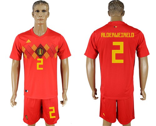 Belgium #2 Alderweireld Red Soccer Country Jersey Belgium #2 Alderweireld Red Soccer Country Jersey