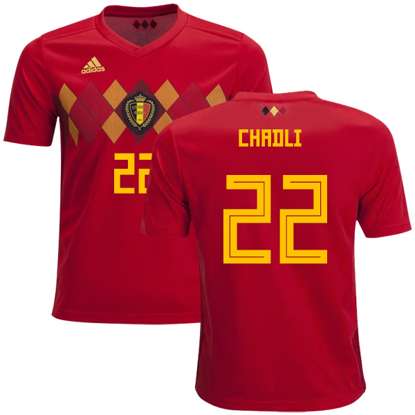 Belgium #22 Chadli Home Kid Soccer Country Jersey Belgium #22 Chadli Home Kid Soccer Country Jersey