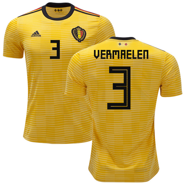 Belgium #3 Vermaelen Away Kid Soccer Country Jersey Belgium #3 Vermaelen Away Kid Soccer Country Jersey