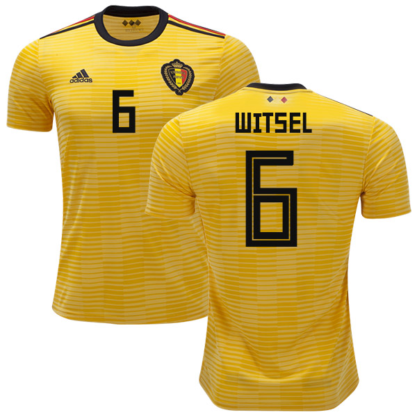 Belgium #6 Witsel Away Kid Soccer Country Jersey Belgium #6 Witsel Away Kid Soccer Country Jersey
