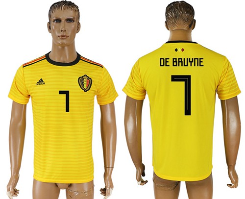 Belgium #7 De Bruyane Away Soccer Country Jersey Belgium #7 De Bruyane Away Soccer Country Jersey
