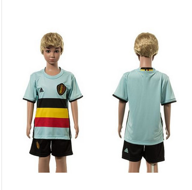 Belgium Blank Away Kid Soccer Country Jersey