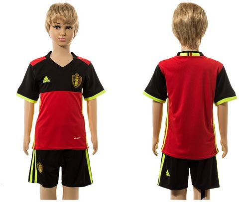 Belgium Blank Red Home Kid Soccer Country Jersey