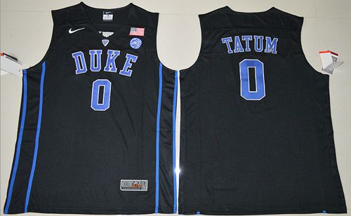 Blue Devils #0 Jayson Tatum Black Basketball Elite Stitched NCAA Jersey Blue Devils #0 Jayson Tatum Black Basketball Elite Stitched NCAA Jersey